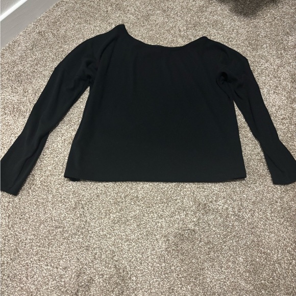 Lulu's Black Boatneck Long Sleeve Top - Picture 5 of 5